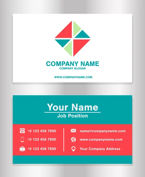 Nombre de la empresa simple tarjeta plantilla vector — Vector de stock