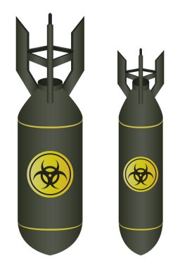 biohazard logo vektör ile hava bomba damla