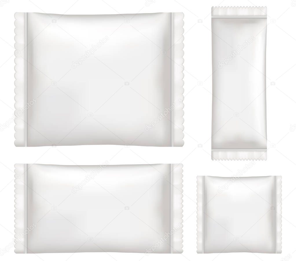 top view of White polystyrene and plastic packaging mockup