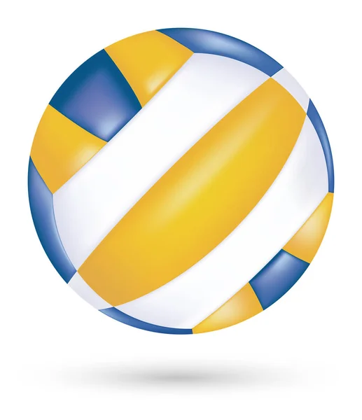 Strand volleybal vector op een witte achtergrond — Stockvector