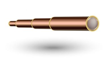 Vintage deniz el teleskop veya Xler 