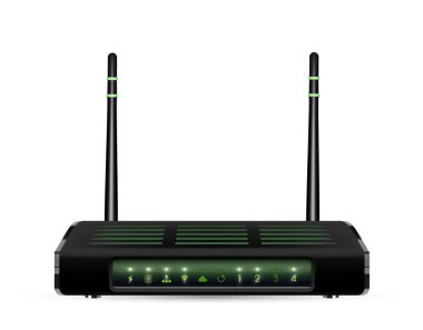gerçek 3d adsl wifi rota üzerinde beyaz bir arka plan