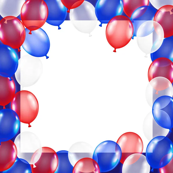 USA flaga Motyw balon tło z białej księgi — Wektor stockowy