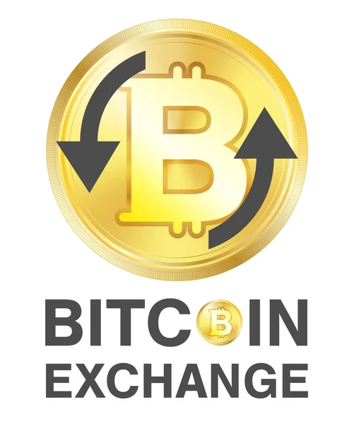 Bitcoin exchange logo on a white background — Stock Vector