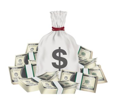 para çantası paketi Doları banknot grup ile  