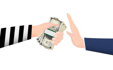 hırsız elden para banknot reddetme el