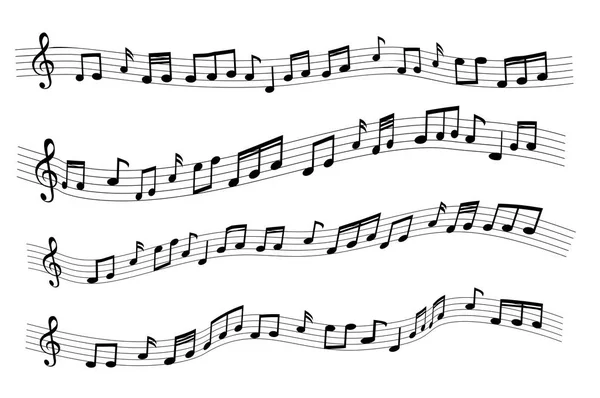 浮动样本随机音乐笔记不匹配任何歌曲 — 图库矢量图片