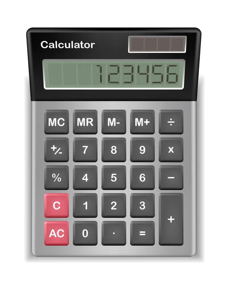 Calculadora real com número digital da amostra —  Vetores de Stock