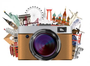 çok sık seyahat fotoğraf makinesi dünya Simgesel Yapı ile