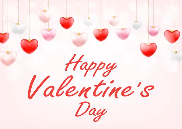 Szczęśliwych Walentynek Wiszšce Serce Miłość — Wektor stockowy