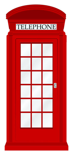 england telephone booth on a white background