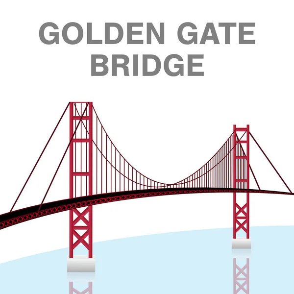 Golden Gate Bridge San Francisco California Vector — Vettoriale Stock