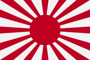 Japonya vektör eps10 yükselen güneş bayrağı