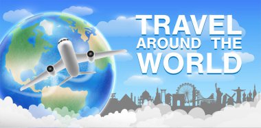 uçak fly seyahat etmek çevrede belgili tanımlık dünya bayrak