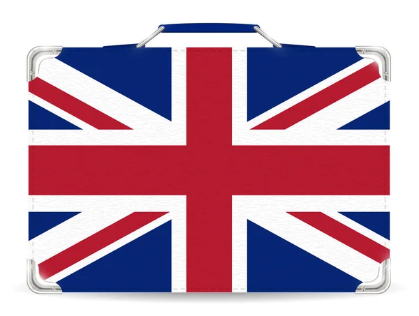 Bandera Inglaterra Maleta Viaje Vector Bolsa — Archivo Imágenes Vectoriales