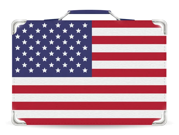 Єдиної Держави Америка Прапор Чемодан Дорожня Сумка — стоковий вектор