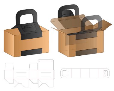 Kutu ambalajı ölü şablon tasarımı. 3d maketi