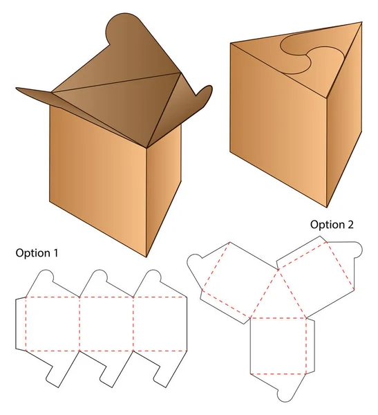 Förpackning Die Cut Mall Design Modell — Stock vektor