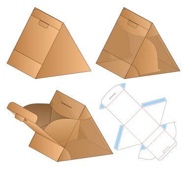 Kutu ambalajı ölü şablon tasarımı. 3d maketi