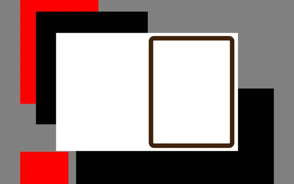 Gri arkaplanda siyah ve kırmızı çizgilerle süslenmiş kahverengi çerçevenin metin için alanı vardır.