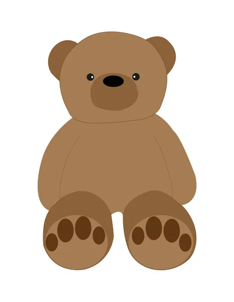 Brown Teddy Bear Isolated White Background Cartoon — 图库照片