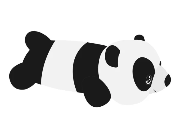 Panda Çizgi Film Destekçisi Beyaz Arkaplanda Izole Edildi — Stok fotoğraf