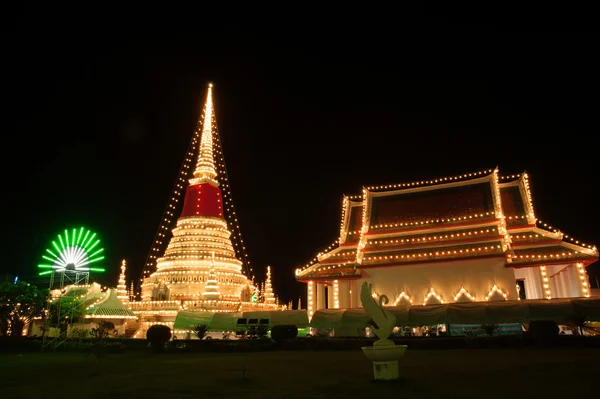 Phra Samut Chedi Pagoda Festival na Tailândia . — Fotografia de Stock