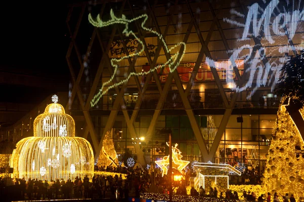 Işık Noel ağacı kutlama 2017 Bangkok, Tayland için güzel süslemeleri.
