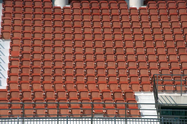 Colorful of stadium seats in background. — Stock Photo, Image