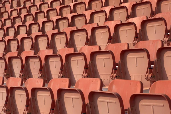 Colorful of stadium seats in background. — Stock Photo, Image