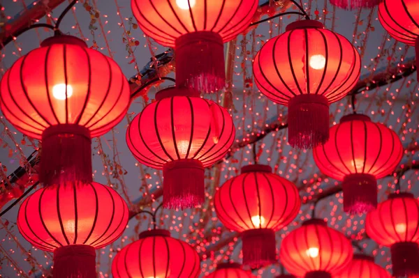 Chinese lanterns shine for New Year,Hanging for decorated.