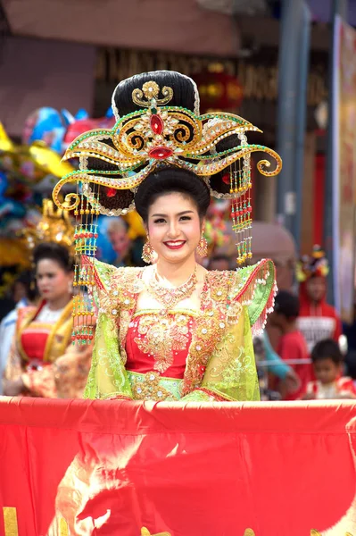 中国の新年の祝祭の間にパレードのマーチング バンド. — ストック写真