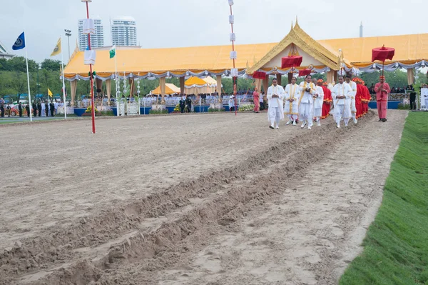 Plowing Ceremony in Thailand. — Stock Photo, Image