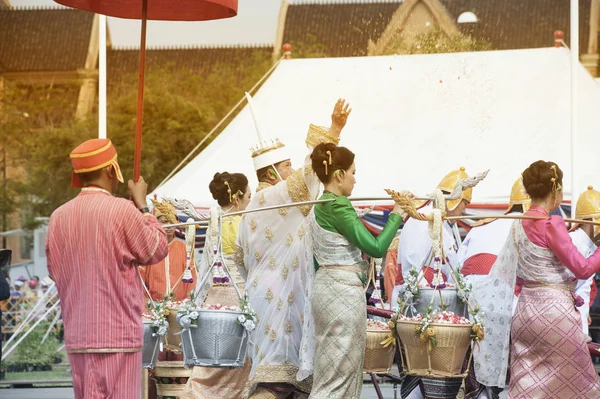 Plowing Ceremony in Thailand. — Stock Photo, Image