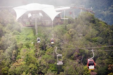 Teleferik Langkawi Adası Malezya görünümünü.