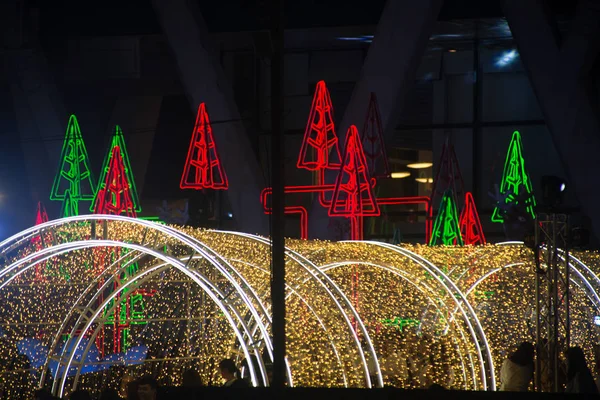 00024.jpg başlık ışık ve Noel ağaçlar güzel Noel ve yeni yıl kutlama 2018 süslemeleri Bangkok, Tayland.
