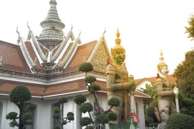 Gün sahne Tay dev koruyucu Wat Arun Ratchawararam Ratworamahawihan (Temple of Dawn) 