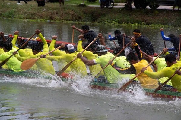 Campeonato Tailandês de Corridas de Barcos Longos . — Fotografia de Stock