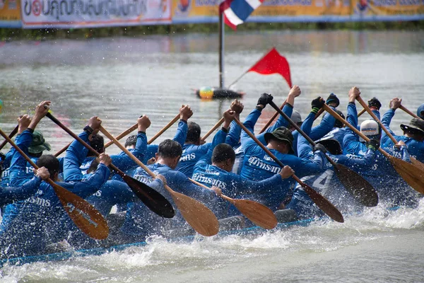 Campeonato Tailandês de Corridas de Barcos Longos . — Fotografia de Stock