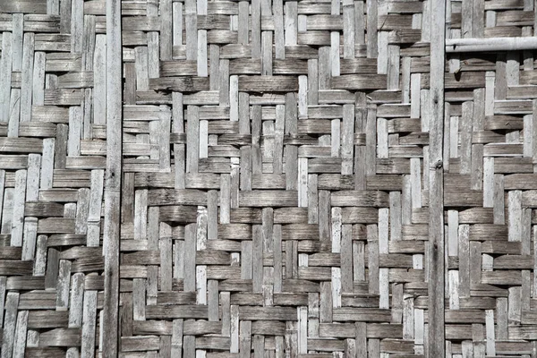 Old bamboo wood walls background and texture made of bamboo wood. — Stock Photo, Image