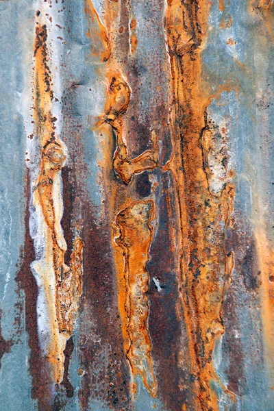 镀锌金属表面生锈的旧锌片质感背景 — 图库照片