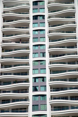  Gökdelenlerin dokusu ve arka planı Tayland 'daki modern mimari binalar..