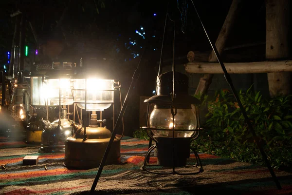 Ancient Hurricane Lamp Which Collectible Included Performance — Stock Photo, Image