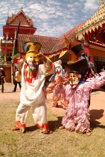 Loei Thailand July Temmuz 2011 Hayalet Festivali Phi Khon Tayland — Stok fotoğraf