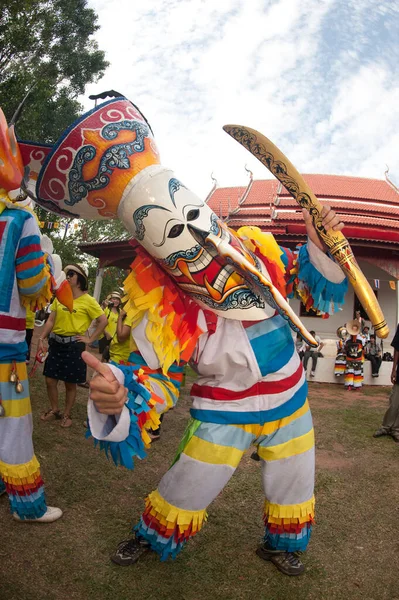 Loei Thailand Haziran 2012 Phi Khon Festivali Geleneksel Hayalet Maskesi — Stok fotoğraf