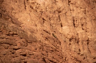 Kızıl Kanyon, İsrail - Aralık 2019. Öğleden sonra Eilat yakınlarındaki çöl manzarasında kayalar vardı..