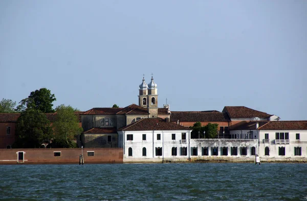 Foto Con Vista Desde Barrio Castello Venecia Con Iglesia Fachadas — Foto de Stock