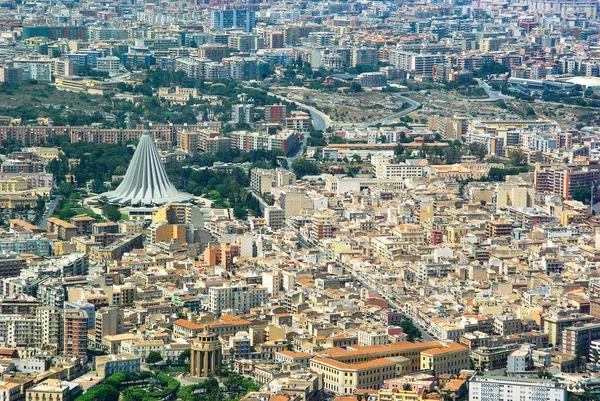 Syracuse Sicilya şehrin havadan görünümü
