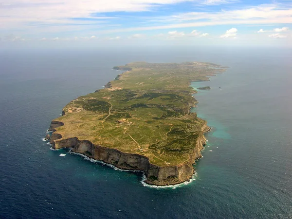 Vista aérea de la isla de Lampedusa en Sicilia Imagen de archivo