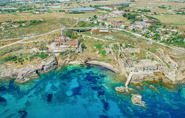 Old Tuna Fishery Portopalo Sicily Tafuri Castle — Stock Photo, Image